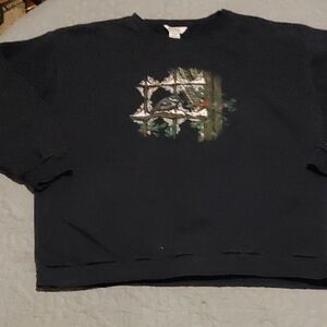Northern Reflections Blue Crewneck with Nature Graphic